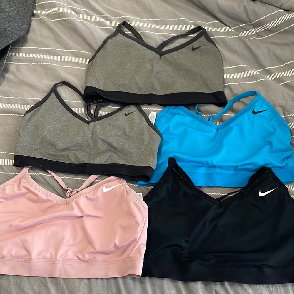 Lot of Nike Women's Plus Size Solid Indy Sports Bras